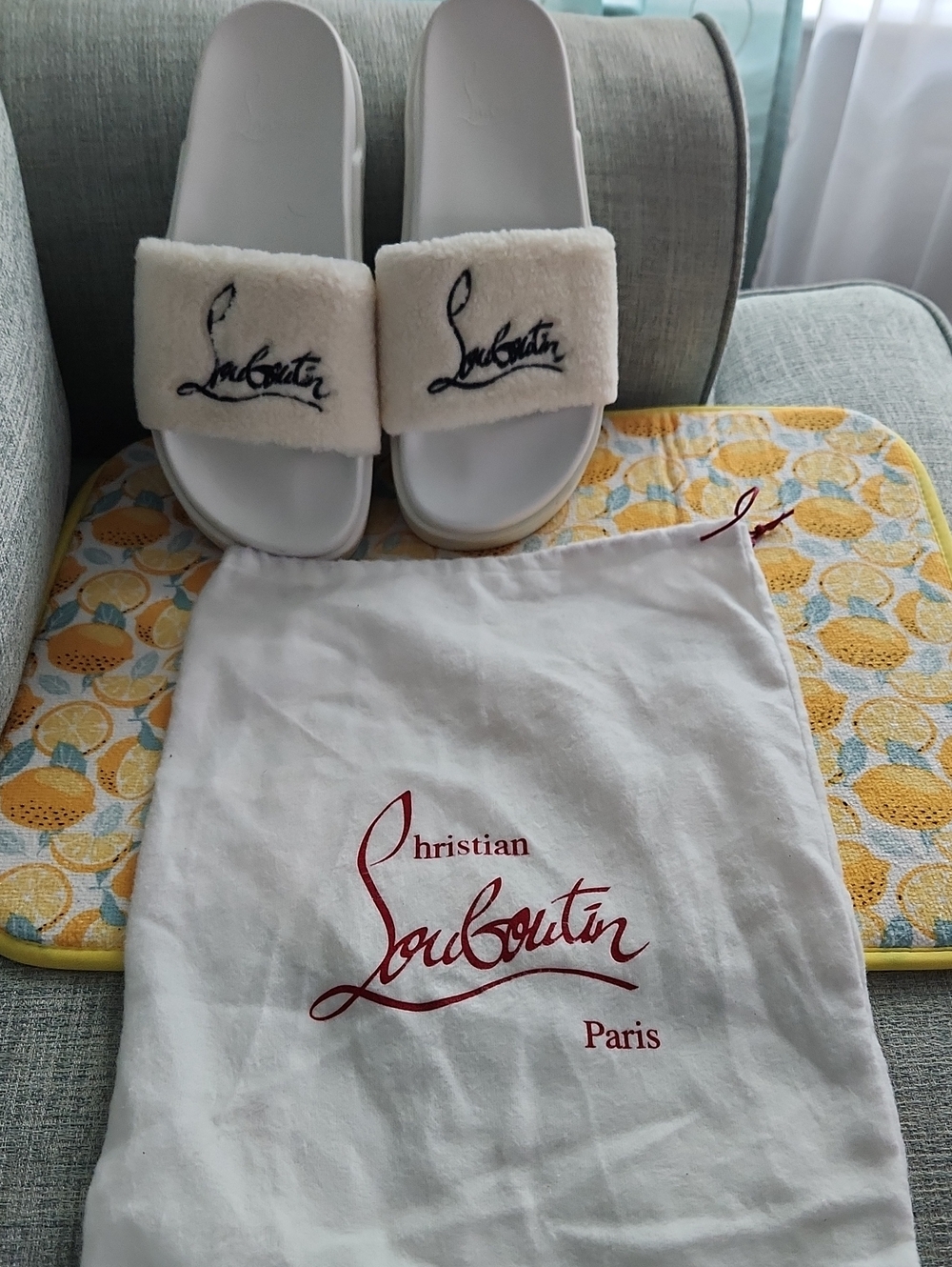 CHRISTIAN LOUBOUTIN UNISEX SHERLING SLIDES